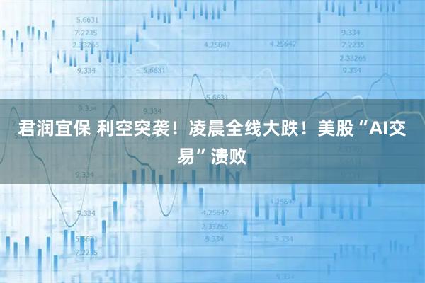 君润宜保 利空突袭!凌晨全线大跌!美股“AI交易”溃败